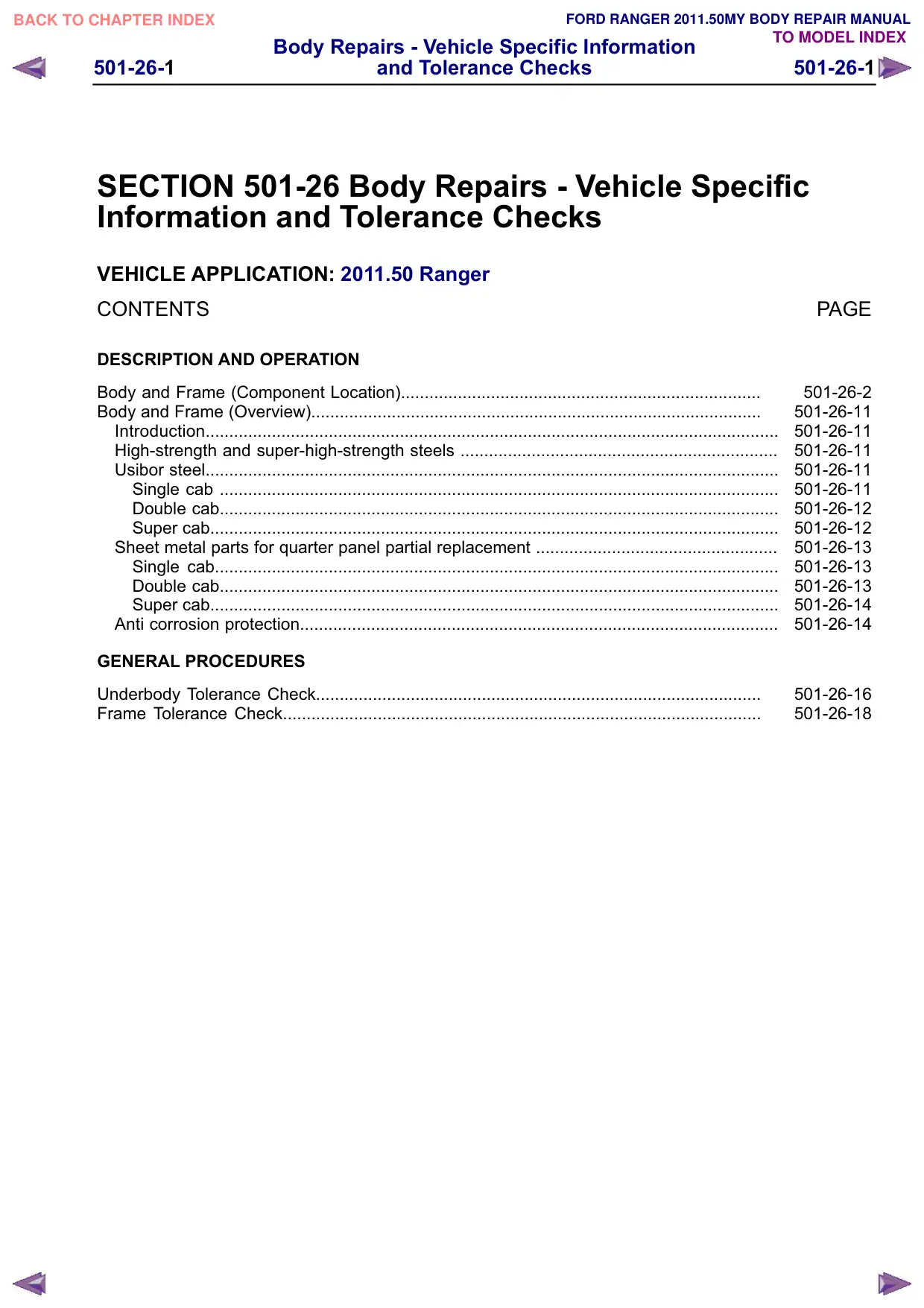Página 353 do Manual de Carroceria: Informações e verificações de tolerância