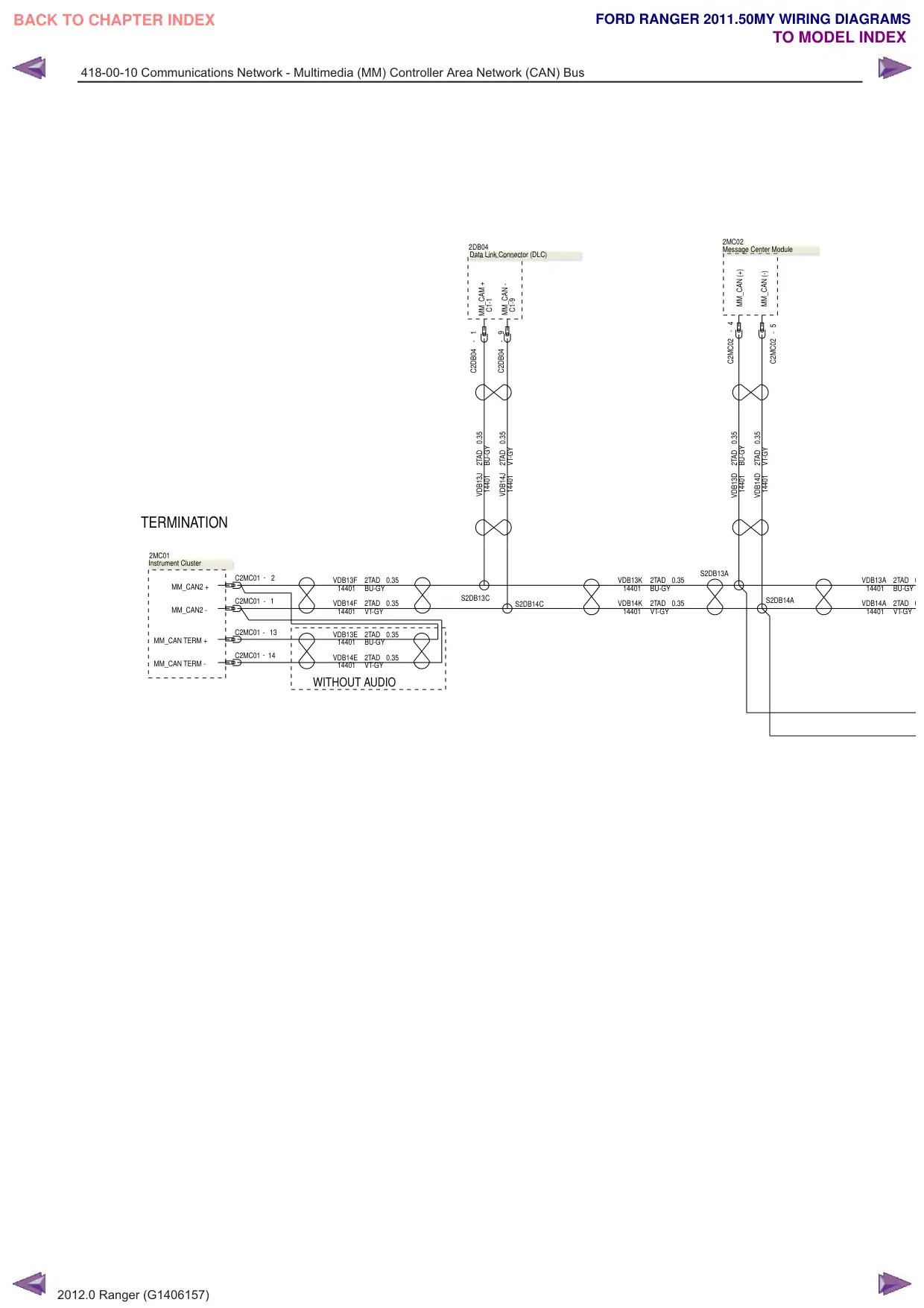 Página 341 do Diagramas Elétricos: Rede de comunicação - Barramento CAN (Controller Area Network) multimídia (MM)