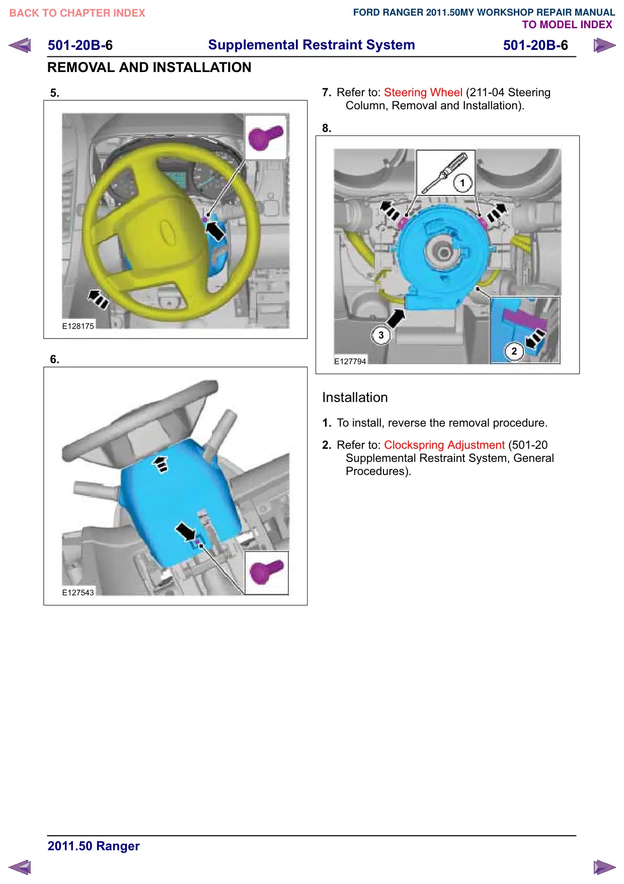 Página 1426 do Manual de Oficina: Cinta do airbag (clock spring)