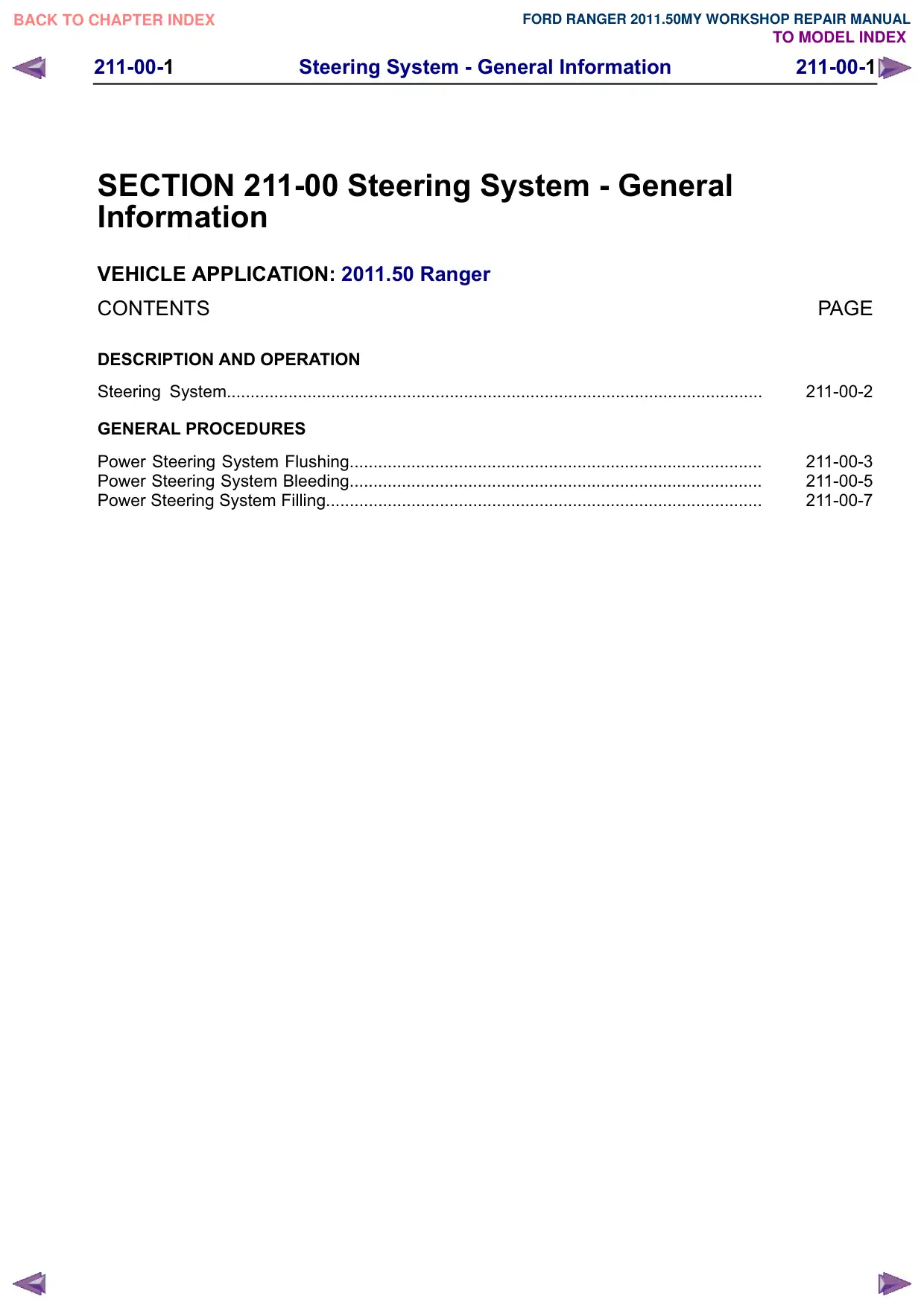 Página 214 do Manual de Oficina: Informações