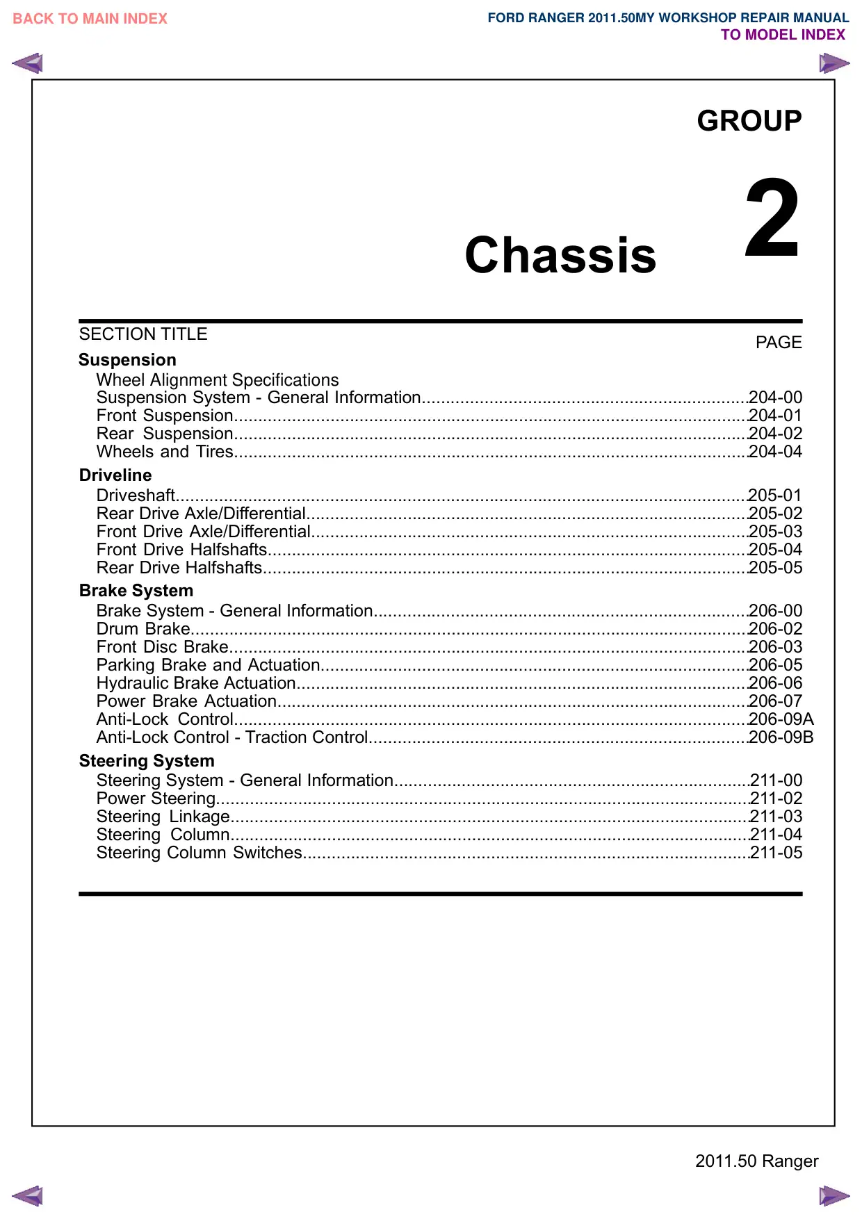 Página 92 do Manual de Oficina: Chassi 2